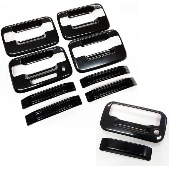 Black Tailgate Cover+Door Handle Covers Compatible with Truck