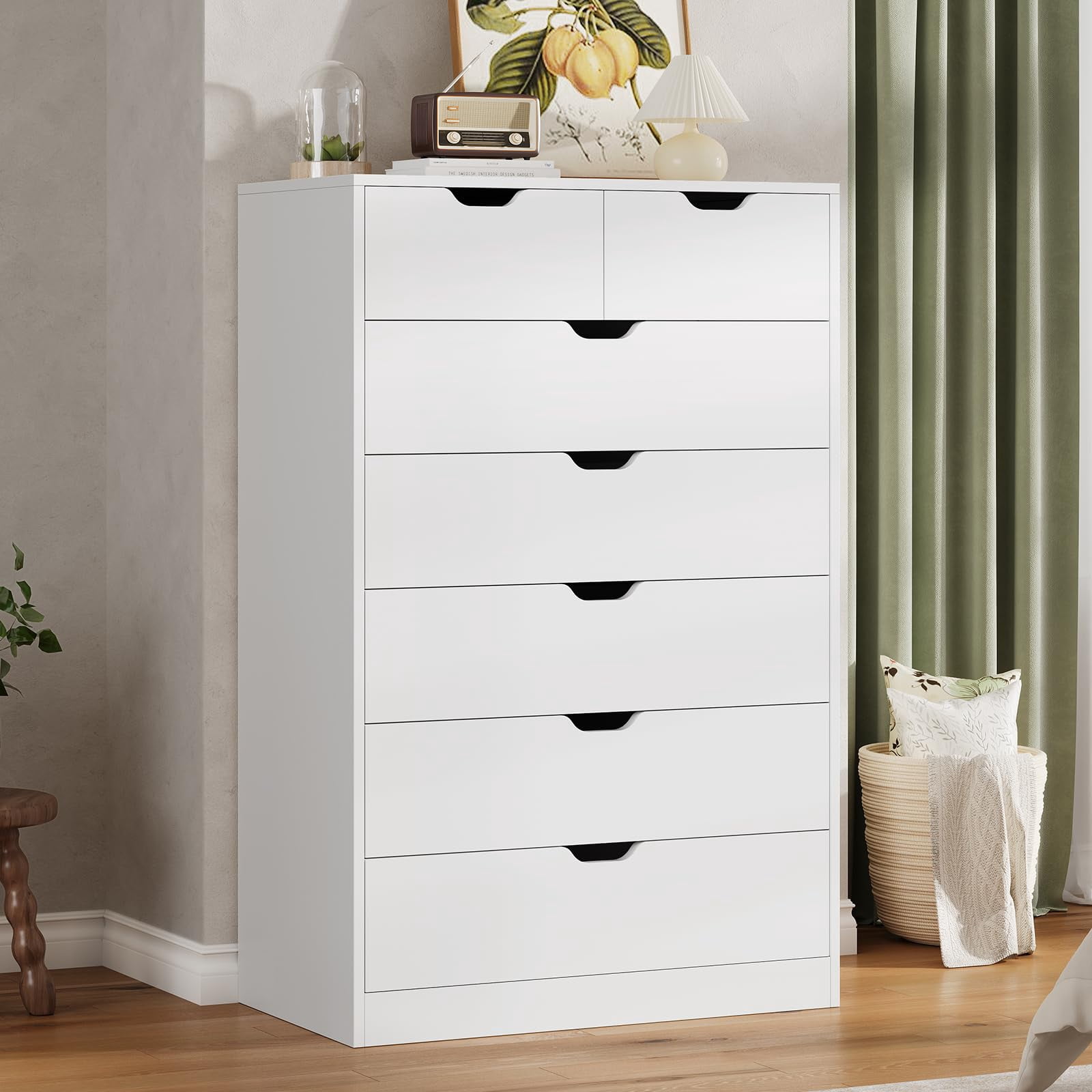Toogaho Tall 7 Drawer Dresser, Black Modern Chest of Drawers for Bedroom,Closet Dressers with Drawers for Living Room, Entryway, Hallway