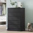 thumbnail image 1 of Black Tall Dresser with 6 Drawers Dresser & Storage Cabinet for Bedroom, Modern Wood Chests of Drawers & Closet Organizer for Living Room Hallway, 1 of 8