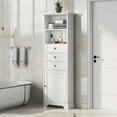 thumbnail image 1 of Tall Storage Cabinet with 3 Drawers and Adjustable Shelves for Bathroom, 1 of 8