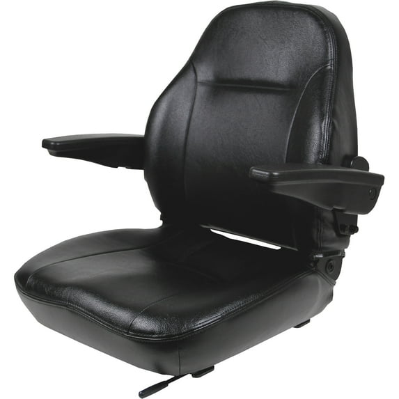 Black Talon Premium High-Back Steel Tractor Seat, Black, Model# 440002BK
