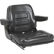 Black Talon Universal Folding Bucket Seat with Armrests, Black, Model# 355000BK