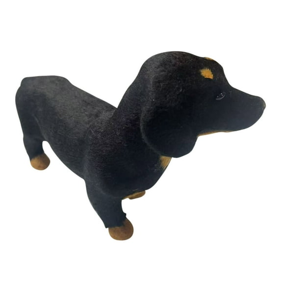 Black & Tan Dachshund Dog Adorable Mini Plush Stuffed Animal Toy - Playful Ease - Timeless Companions