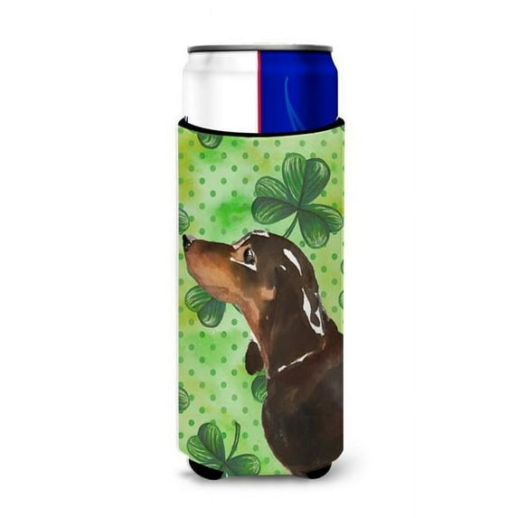 Black & Tan Dachshund St. Patricks Michelob Ultra Hugger for Slim Cans