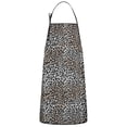 thumbnail image 1 of Black and Tan Leopard Print Apron-Garden Aprons for Women with Pockets-Cotton Linen Waterproof Kitchen Cooking Gardening Aprons Adjustable for Kitchen,Cooking,BBQ and Salon 33x27 Inch, 1 of 7