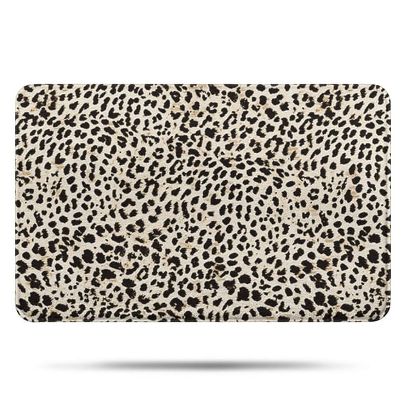 Black and Tan Leopard Print Bathroom Rugs Mat,Non Slip Microfiber Bathroom Rug,Rubber Backing,Soft Bathroom Mats for Bathroom Floor,Tub and Shower,17x27in(43x68cm)