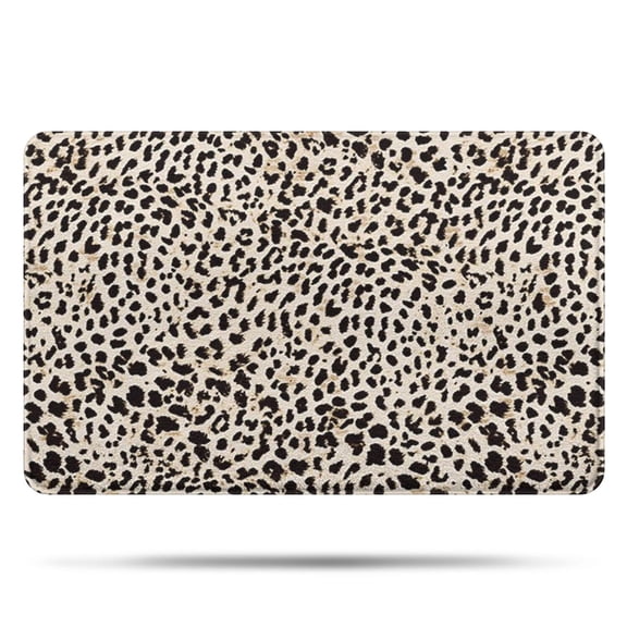 Black and Tan Leopard Print Bathroom Rugs Mat,Non Slip Microfiber Bathroom Rug,Rubber Backing,Soft Bathroom Mats for Bathroom Floor,Tub and Shower,20x32in(50x80cm)
