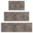 thumbnail image 1 of Black and Tan Leopard Print Kitchen Rugs Sets Of 3,Kitchen Runner Rugs Non Skid Washable,Decorative Kitchen Floor Mats for Kitchen,Sink,Laundry,17"x30"+ 17"x47" + 17"x59", 1 of 6