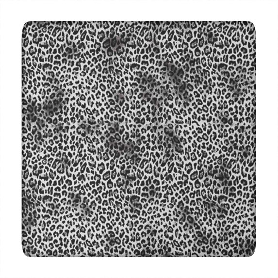 Black and Tan Leopard Print Square Fitted Tablecloth with Elastic Edge,Square Table Cover,Washable Elastic Table Cover for Home Kitchen Party Decor 34"x34"