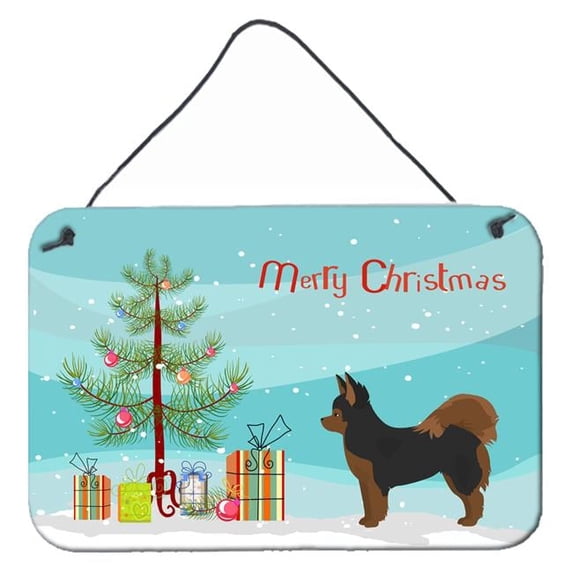 Black & Tan Pomchi Christmas Tree Wall or Door Hanging Prints