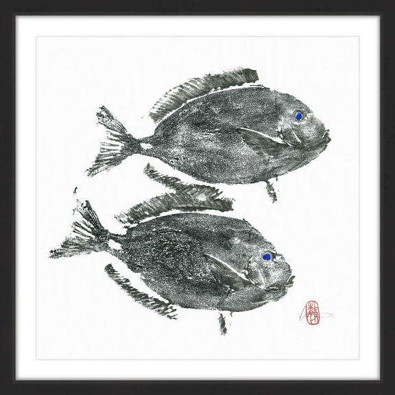 "Black Tang Twins" Framed Painting Print