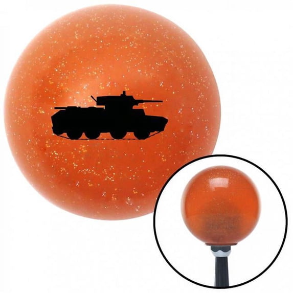Black Tank Orange Metal Flake Shift Knob with M16 x 1.5 Insert Shifter Auto Manual