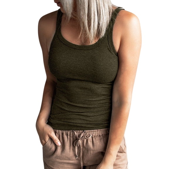 Black Tank Top Woman Atmosphere Top Fitted Top Women L 3xl Top 4 Piece Outfits for Women Ladies Women's Solid Color Knitted Thread Slim Camisole