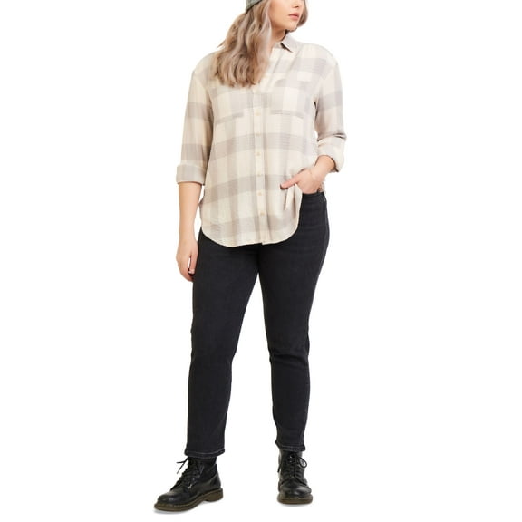 Black Tape Plus Size Printed Tunic Blouse Multicolor 0X