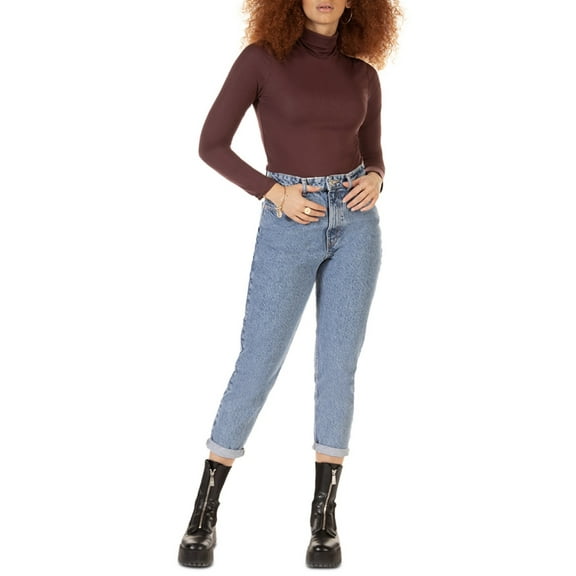 Black Tape Women's Cropped Mom-Style Jeans Mid Blue Size 26