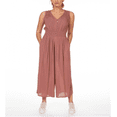 thumbnail image 1 of Black Tape Women's Smocked Waist Culotte Jumpsuit Dark Mauve Size Medium, 1 of 3