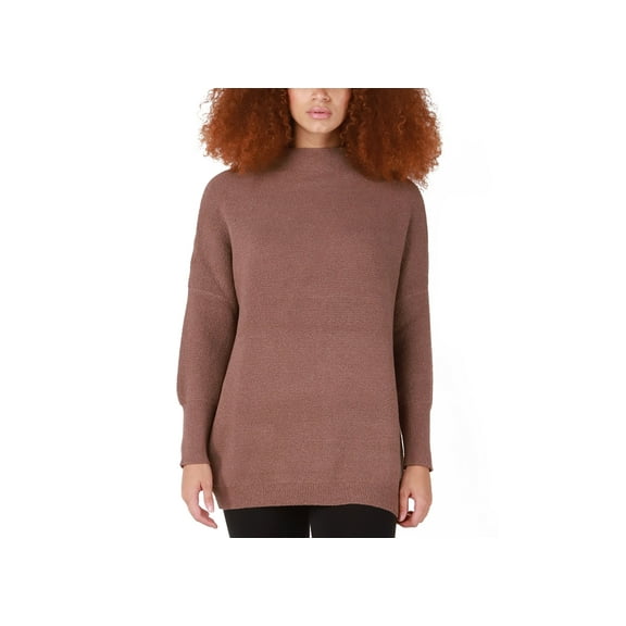 Black Tape Womens Long Sleeve Mock Neck Tunic Sweater Mellow Mauve XS
