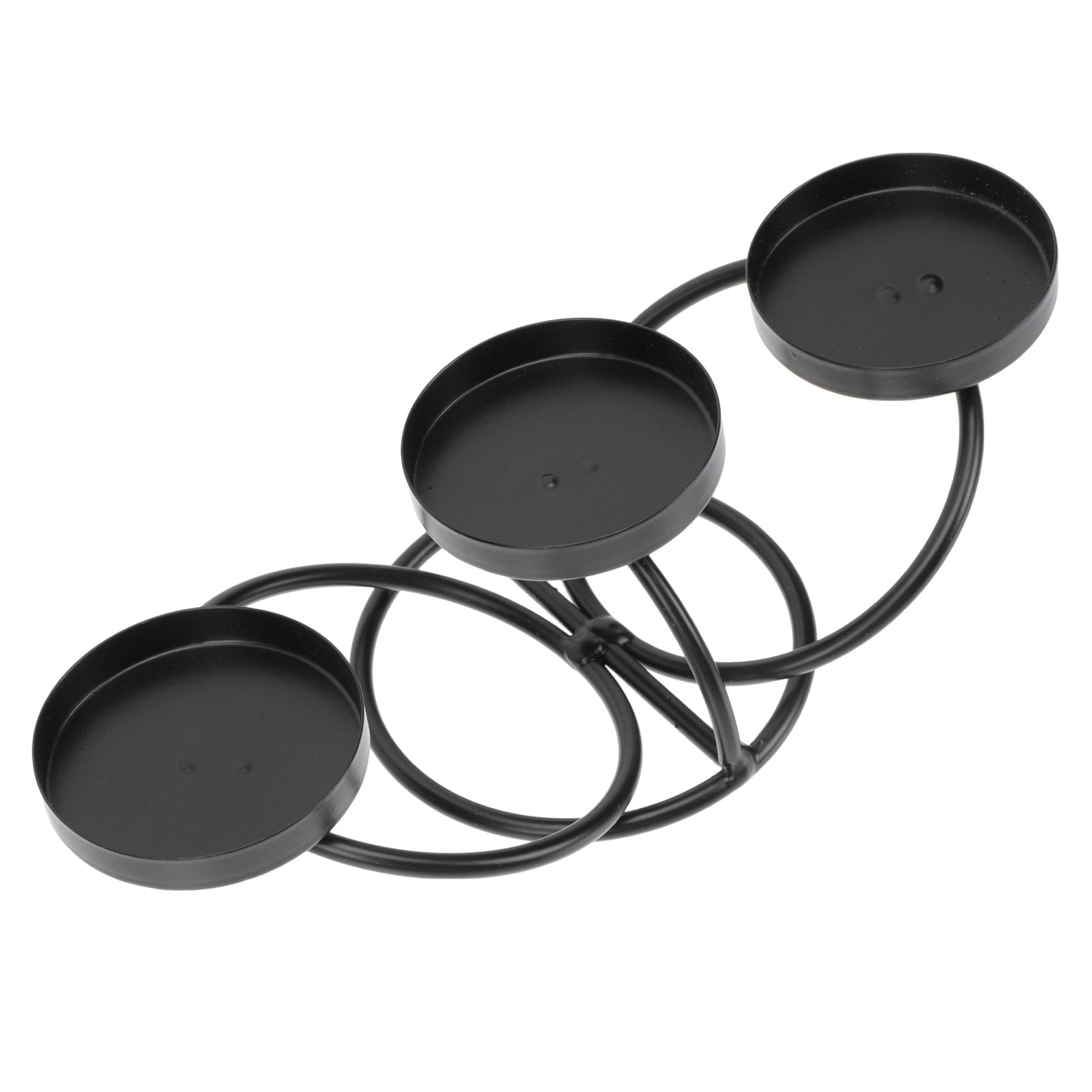 Black Taper Candles Wedding Decor Candlestick 3 Arms Holder Pillar