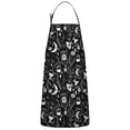 thumbnail image 1 of Black Tarot Moon Moth Pattern Apron-Garden Aprons for Women with Pockets-Cotton Linen Waterproof Kitchen Cooking Gardening Aprons Adjustable for Kitchen,Cooking,BBQ and Salon 33x27 Inch, 1 of 7