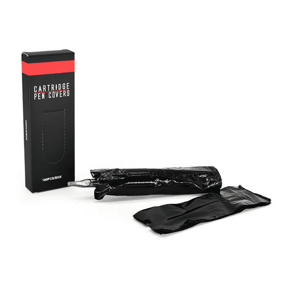 Black Tattoo Pen Machine Covers 100PCS Box 50150mm Disposable Protective Sleeves for Tattoo Cartridge Pen, Fits 2232mm Tattoo Pens, Hygienic Machine Bags for Professional Tattoo Artists