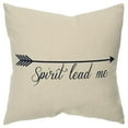 thumbnail image 1 of Black & Taupe Canvas Spirit Lead Throw Pillow, Natural, 1 of 1