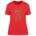thumbnail image 1 of Black Tea Brown Doodles T-Shirt Women -Image by Shutterstock, Female XX-Large, 1 of 2
