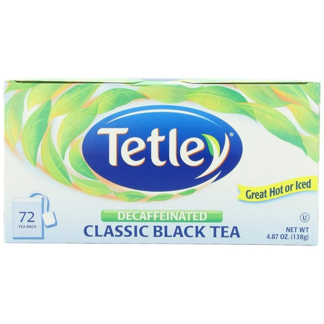 Black Tea, Decaffeinated Classic, 72 Tea Bags (Pack of 6) (Packaging