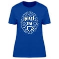 thumbnail image 1 of Black Tea Doodles T-Shirt Women -Image by Shutterstock, Female Medium, 1 of 2