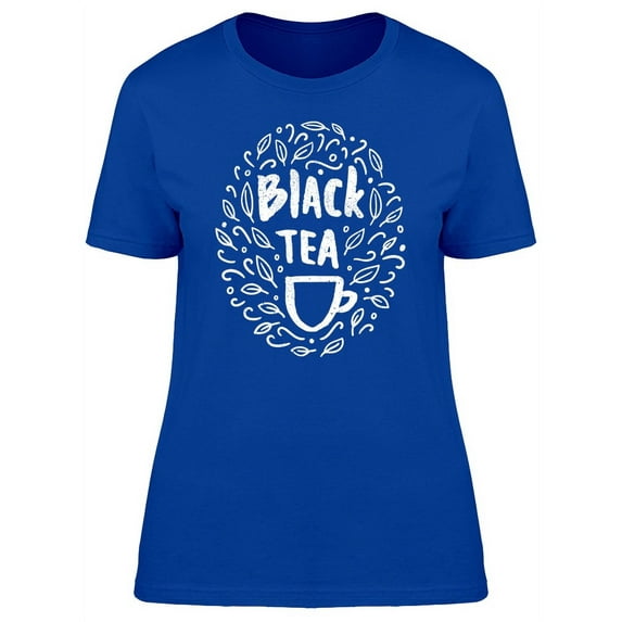 Black Tea Doodles T-Shirt Women -Image by Shutterstock, Female Small
