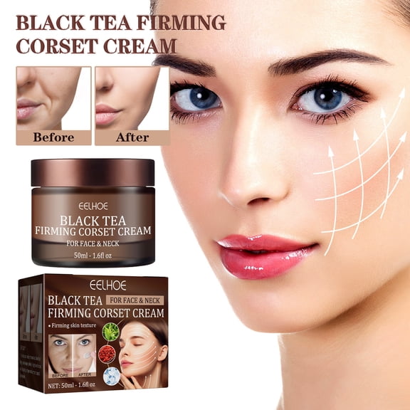 Black Tea Firming and Contouring Facial Cream, Hydrating, Rejuvenating Skin, Firming, Shrinking Pores Facial Cream