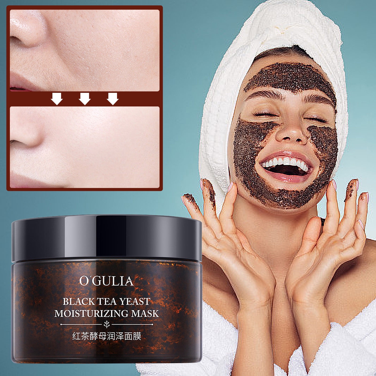 Black Tea Yeast Moisturizing Mask Hydrating Moisturizing Cleansing and