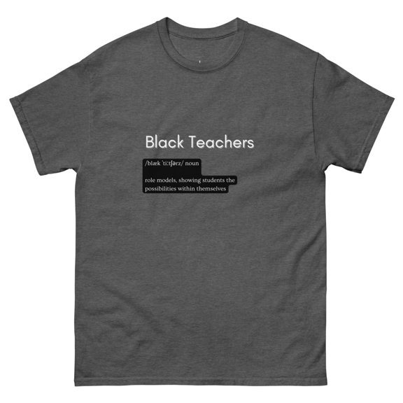 Black Teacher Definition- Men's classic tee (Dark Heather, 3XL)