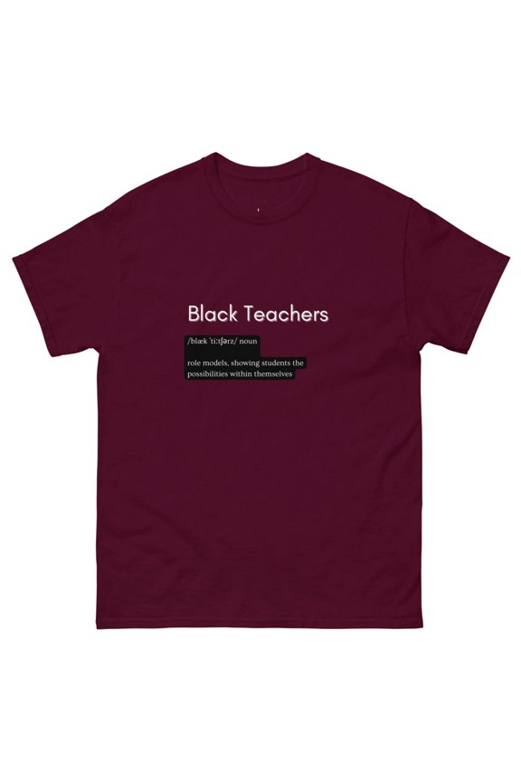 Black Teacher Definition- Men's classic tee (Maroon, L)