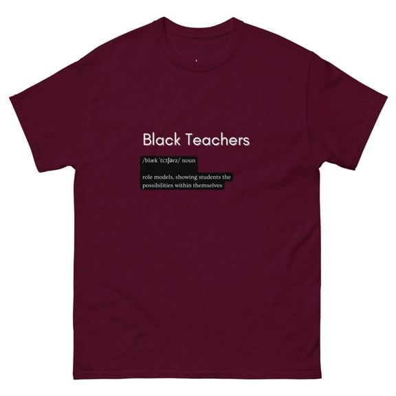 Black Teacher Definition- Men's classic tee (Maroon, S)