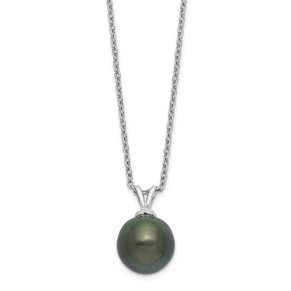Black Teardrop Tahitian Pearl Necklace