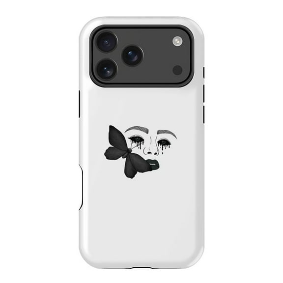 Black Tears Emotional Minimal Art Modern Expression for iPhone 17 16 15 14 13 12 11 Pro Max