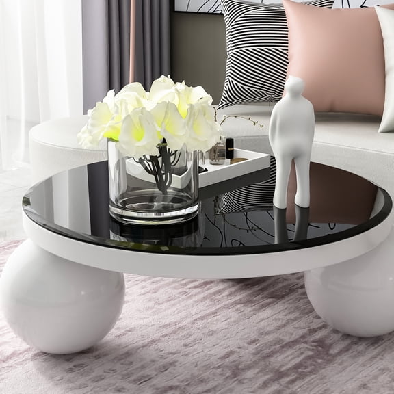 Black Tempered Glass Round Table Top | Applied in Family and Hotel Environments | Impact - and Corrosion - Resistant Glass | Beautiful Polished Edge for Safety