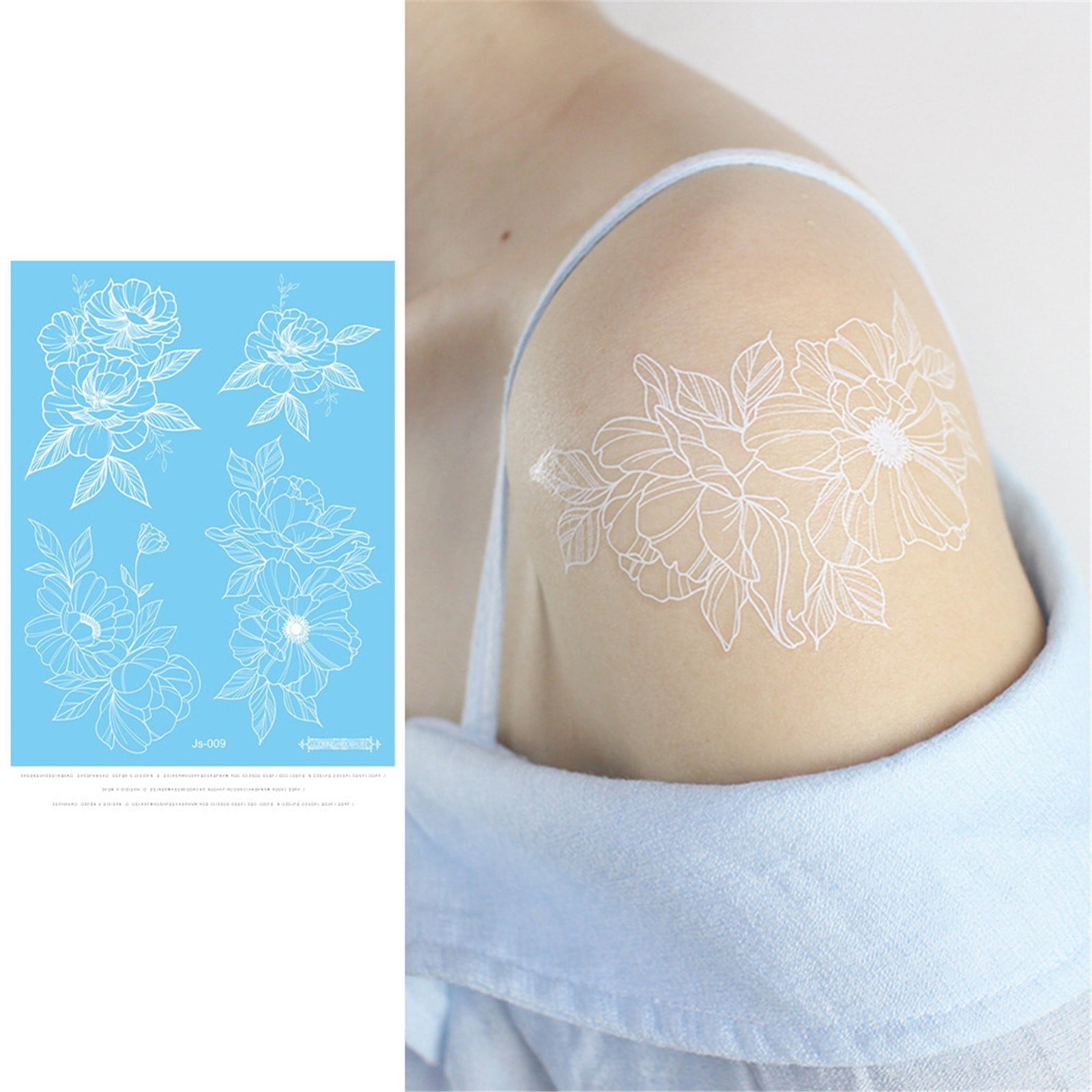 Black Temporary Tattoos For Women Girls Lace Tattoo Stickers Neck Flower Butterfly Rose Tattoo