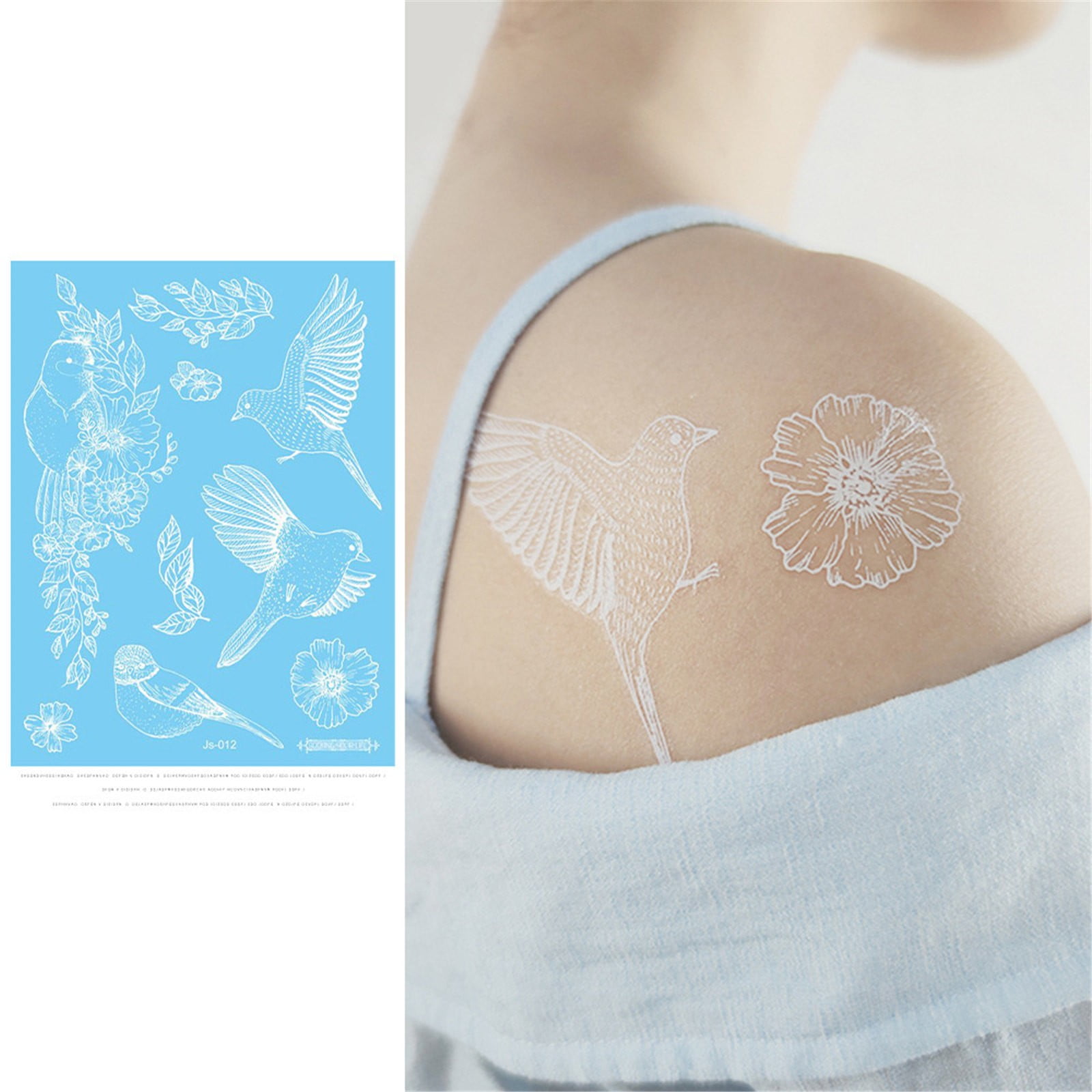 Black Temporary Tattoos for Women Girls Lace Tattoo Stickers Neck