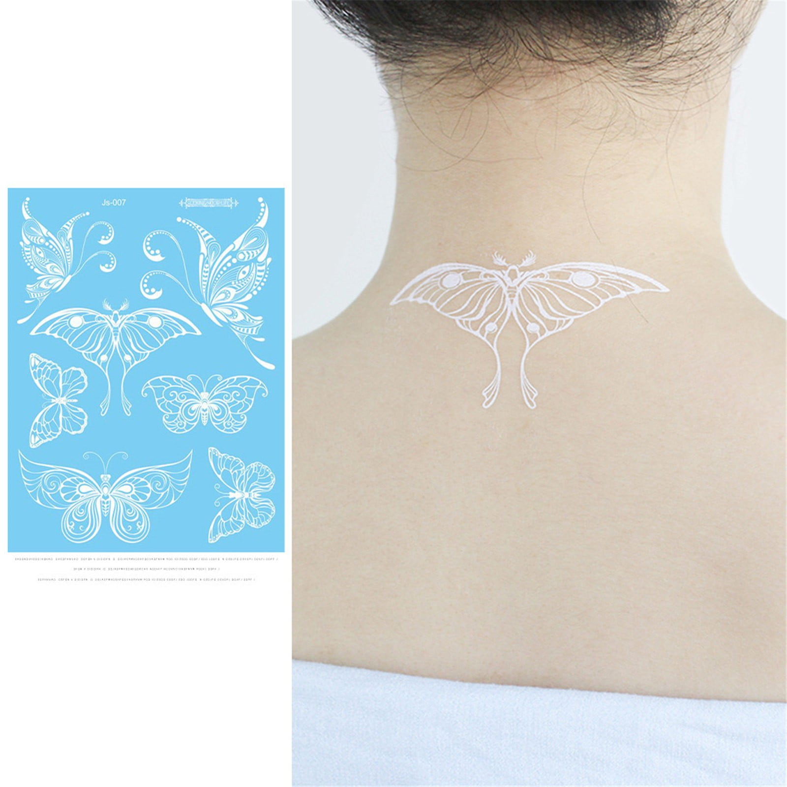 Black Temporary Tattoos For Women Girls Lace Tattoo Stickers Neck Flower Butterfly Rose Tattoo