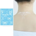 Black Temporary Tattoos For Women Girls Lace Tattoo Stickers Neck