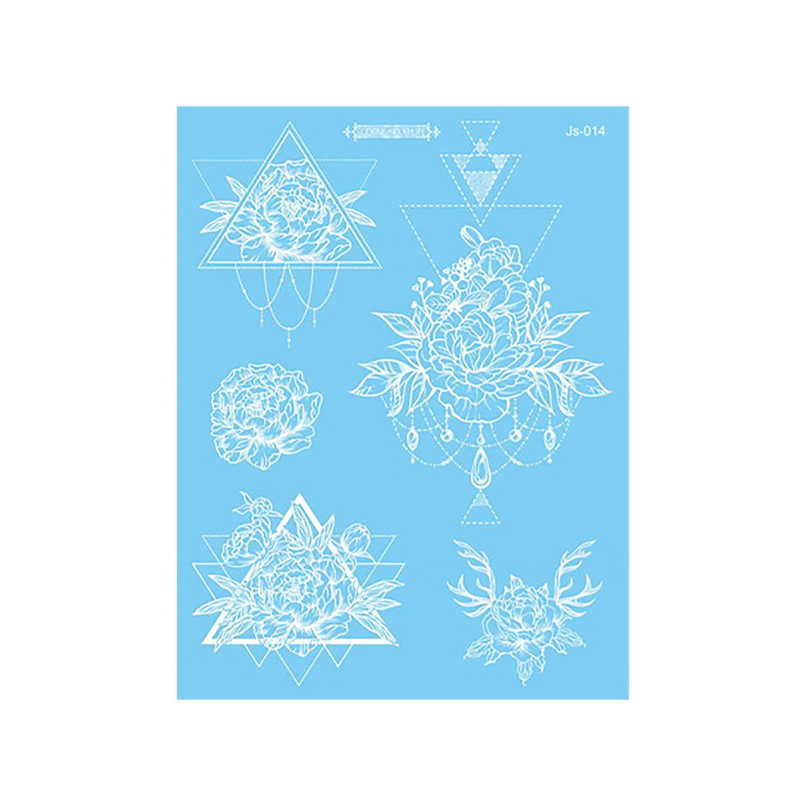 Black Temporary Tattoos for Women Girls Lace Tattoo Stickers Neck