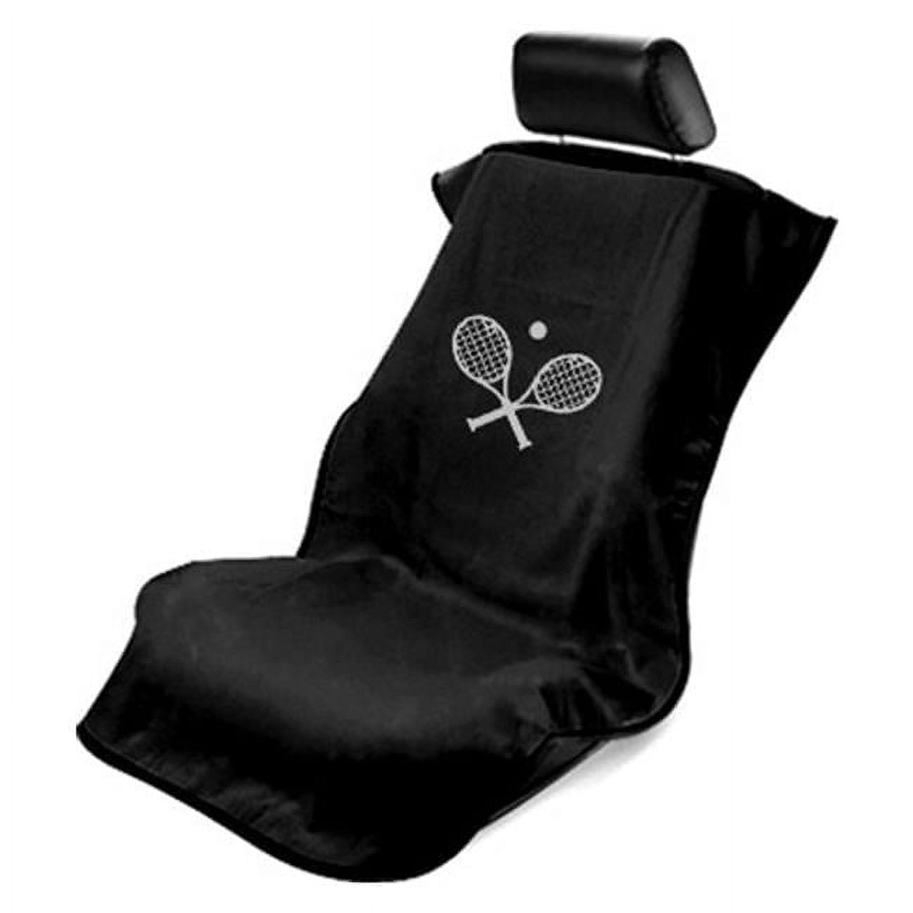 Black Tennis Racquet Seat Cover