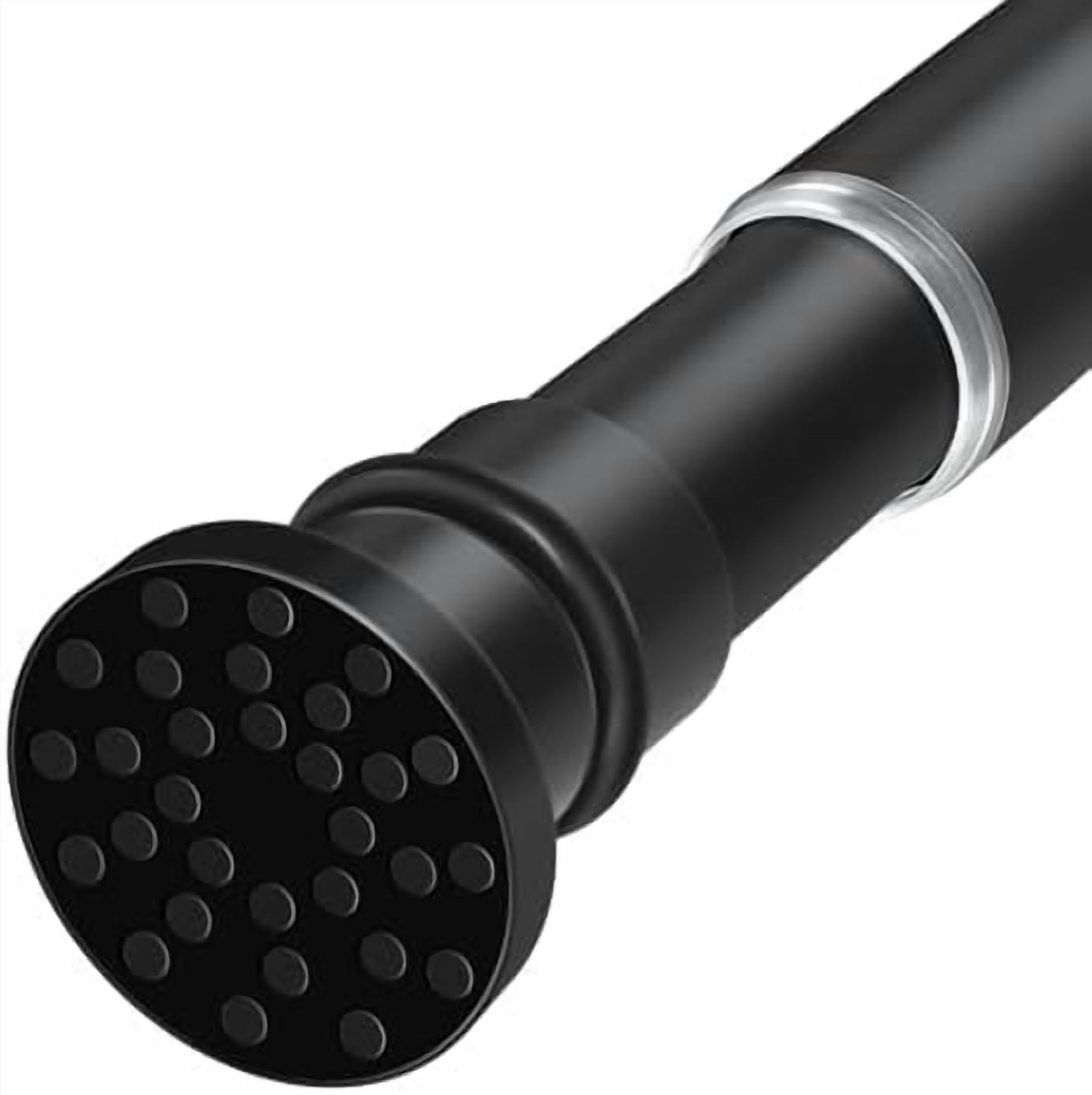 Black Tension Curtain Rod 28-48 Inch, Adjustable No Drilling Spring Rod for Windows, Bathroom, Bedroom, Doorway & Closet