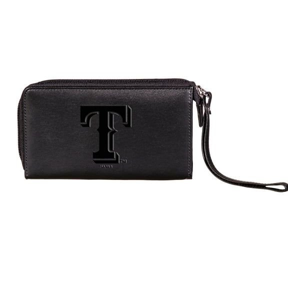 Black Texas Rangers Cell Phone Wristlet Wallet