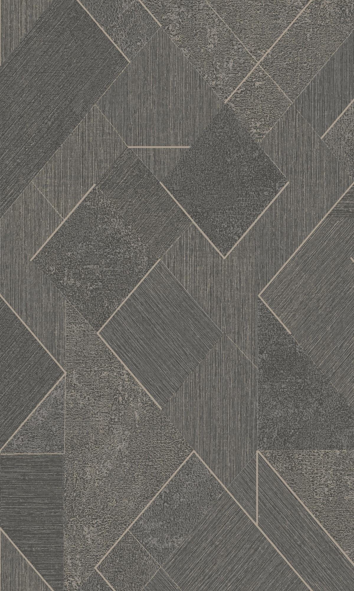 Black Textured Geometric Diamond Printed Non-Woven Non-Pasted Textured Wallpaper 57 Sq. Ft.
