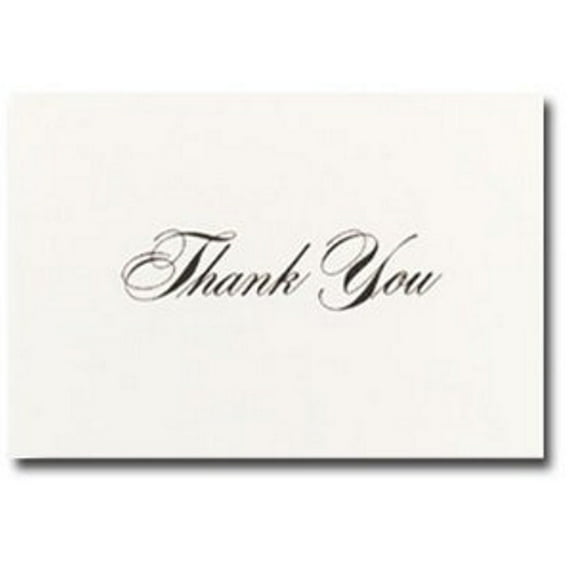 Black Thank You Note Cards and Envelopes - 4.875" x 3.375" - Quantity of 24 (10610)