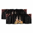 thumbnail image 1 of Black Thanksgiving Gnomes Curtain Valances for Windows, Kitchen Valance Window Treatments Panel 2 Pack, Fall Pumpkin Maple Leaf Rod Pocket Short Curtains for Bathroom Bedroom 42 x 12 Inch, 1 of 8