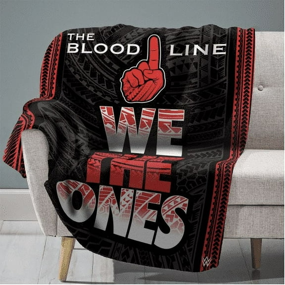Black The Bloodline 60" x 80" Raschel Plush Throw Blanket
