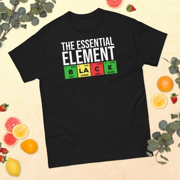 Black The Essential Element Novelty Men Women Apparel Graphic classic tee (Black, XL)